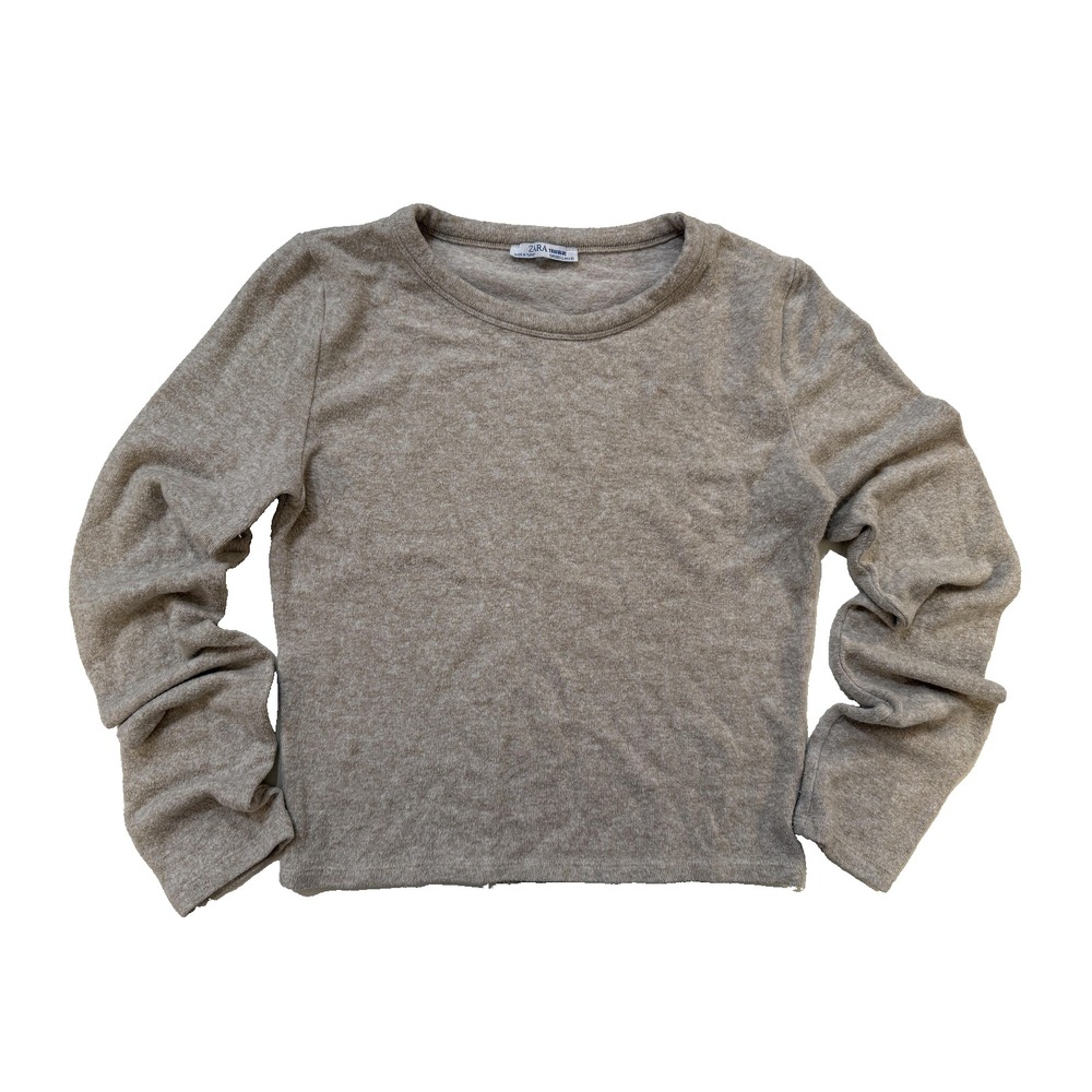 Zara Sweater Womens XS Soft Knit Pullover Cottagecore Minimalist Cozy